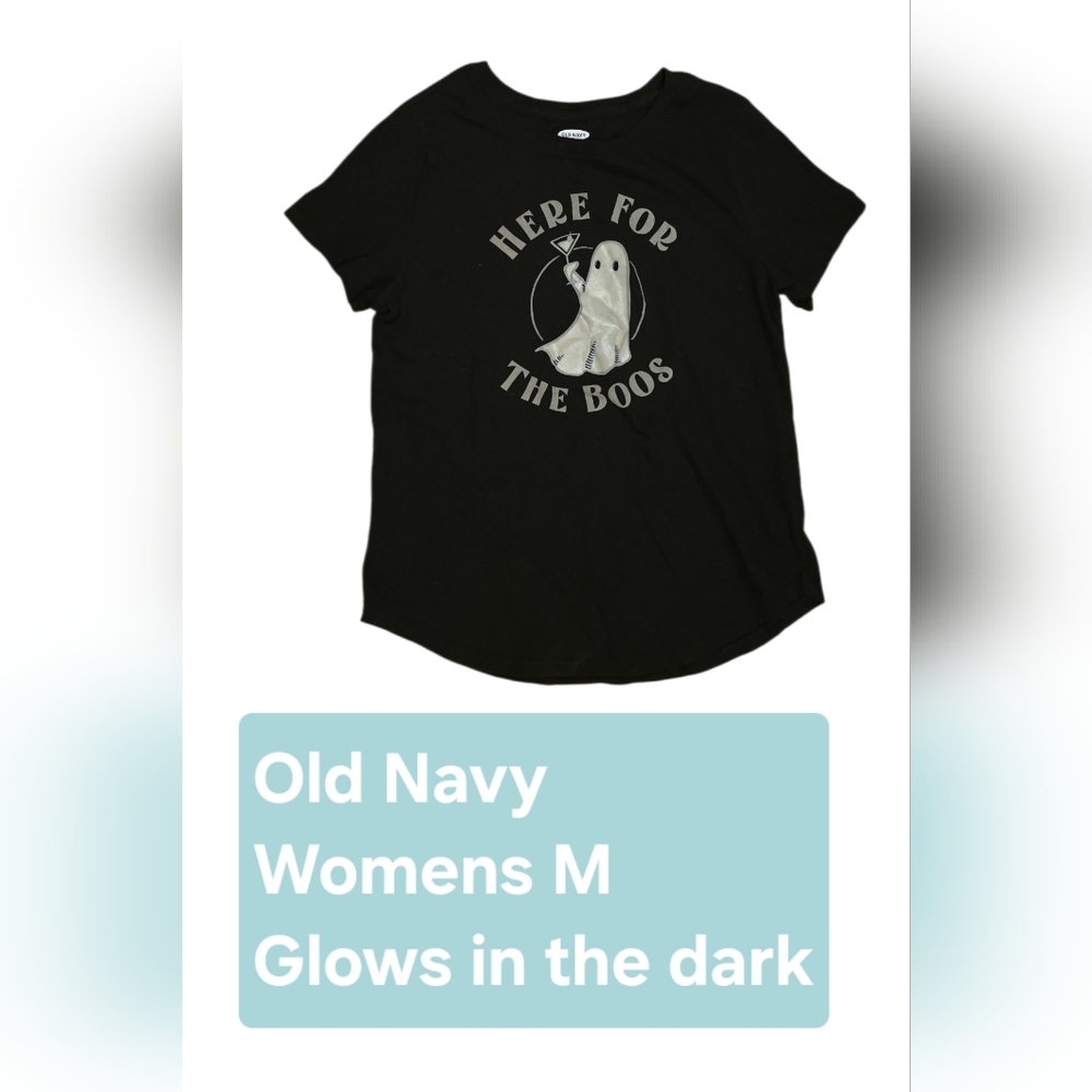 Old Navy Black 'Here For The Boos' Glow-in-the-Dark Graphic Tee